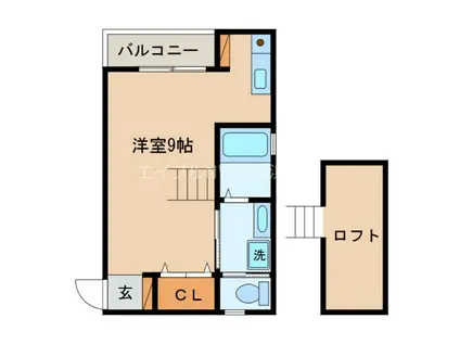 コーポYUKI(ワンルーム/1階)の間取り写真