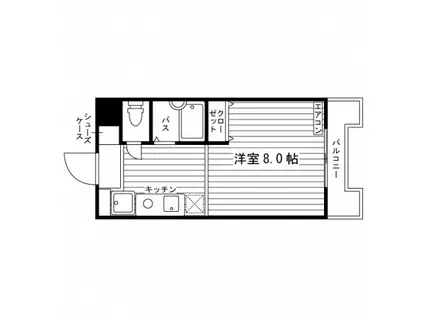 パルハイム宮東(ワンルーム/1階)の間取り写真