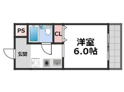 南堀江レヂデンス(ワンルーム/7階)の間取り写真