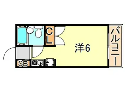 MTビル(ワンルーム/4階)の間取り写真