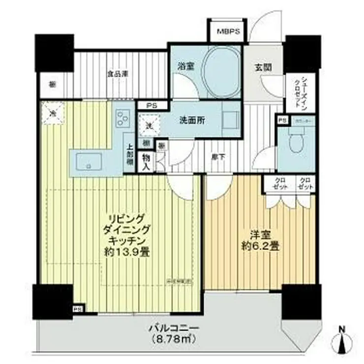 ライオンズ四谷タワーゲート 10階階 間取り