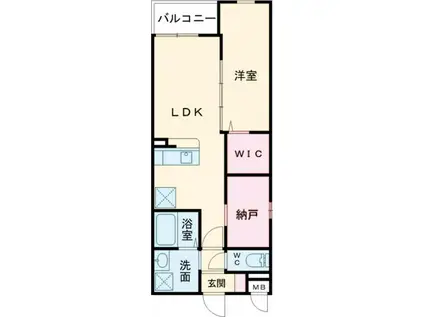 LIFEFIELD小郡II(1SLDK/3階)の間取り写真