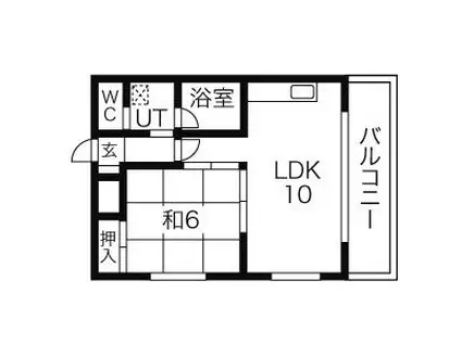 R-COURT泉(1LDK/6階)の間取り写真