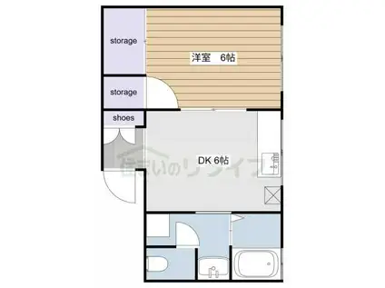 蓮田ビル(1DK/3階)の間取り写真