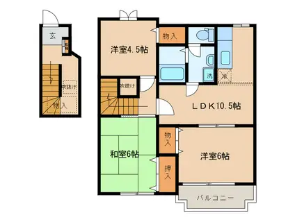 YYビレッジ(2LDK/2階)の間取り写真