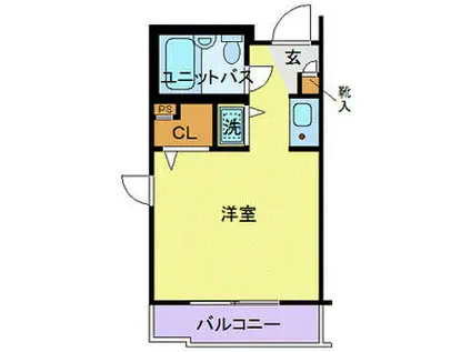 ジョイフル祐天寺(ワンルーム/3階)の間取り写真