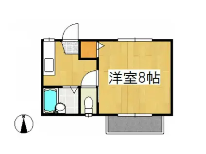 ティアーズドロップス(1K/1階)の間取り写真