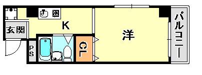 エール大同(ワンルーム/3階)の間取り写真
