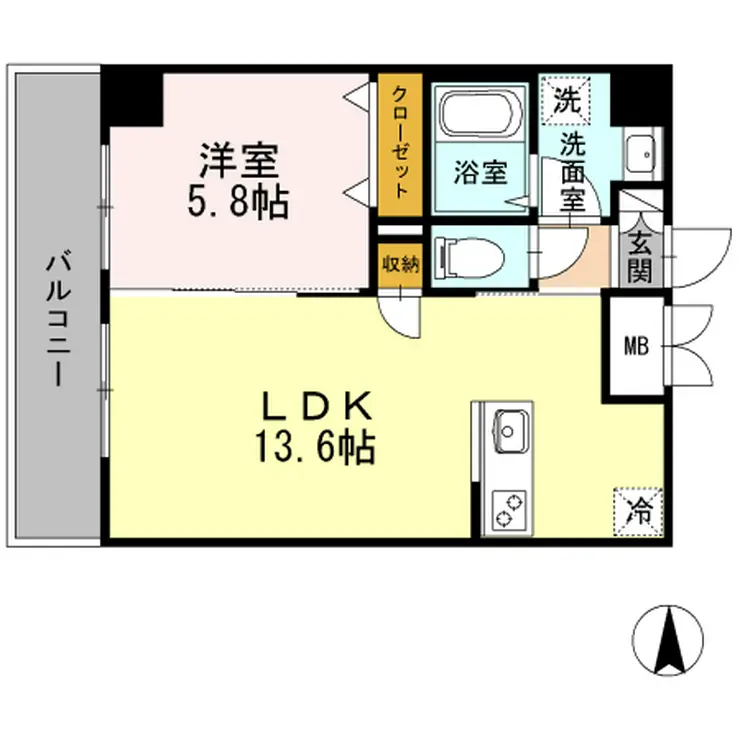 グランパルク小金井 4階階 間取り