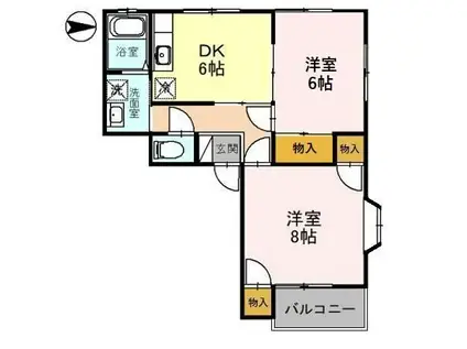 JSパレス(2DK/2階)の間取り写真