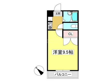 MH-ARCコクエ(1K/1階)の間取り写真