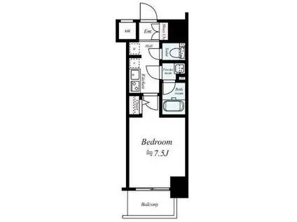 メイクスデザイン両国ノース(1K/11階)の間取り写真