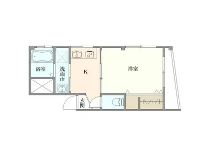 ブランニューディ(1K/3階)の間取り写真