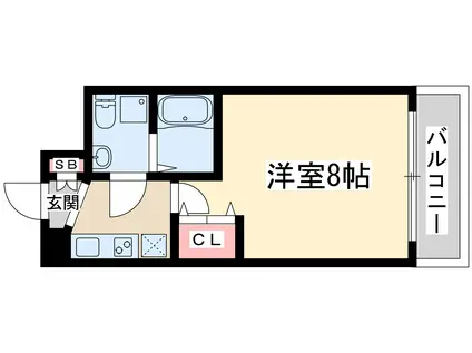 セスト新大阪(1K/9階)の間取り写真