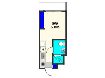 フローラ5(ワンルーム/1階)の間取り写真