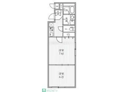 THE PALMS大島(2K/3階)の間取り写真