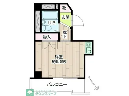 エスパッソ綾瀬(1K/4階)の間取り写真