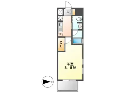 プレシャスコート金山(1K/10階)の間取り写真