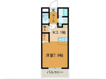 アヴニール(1K/2階)の間取り写真