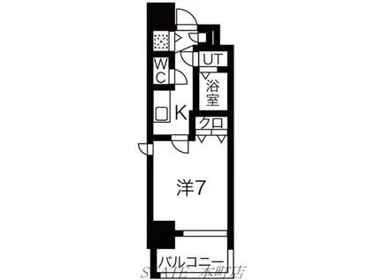 フォーリアライズ南堀江ヴィータ(1K/8階)の間取り写真