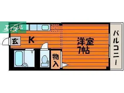 グランデ・エスペランサ(1K/1階)の間取り写真