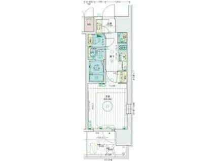 エステムコート神戸大倉山公園(1K/12階)の間取り写真