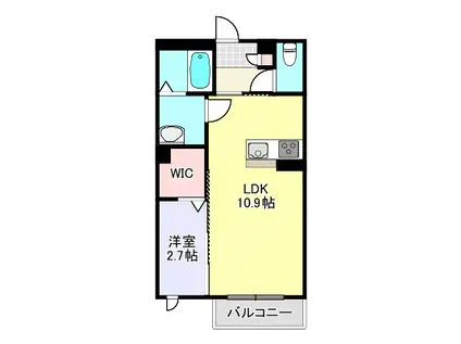 キャッスルI(1LDK/1階)の間取り写真