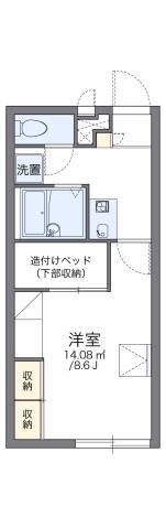 レオパレスソレーユ(1K/1階)の間取り写真