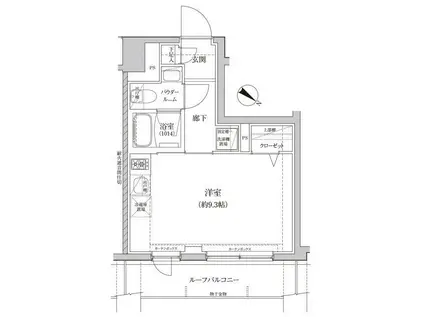 RELUXIA墨田東向島(ワンルーム/6階)の間取り写真