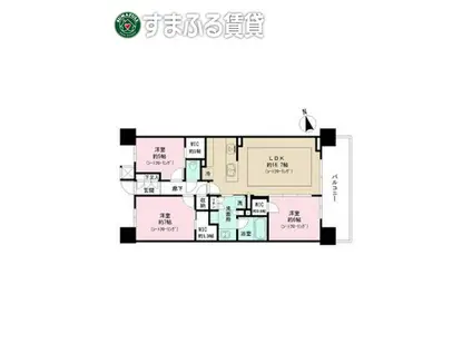 ザ・パークハウス岡崎(3LDK/10階)の間取り写真