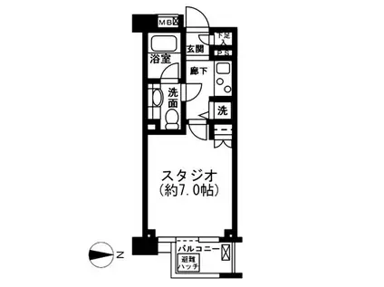 レジディア新宿イーストII(1K/5階)の間取り写真