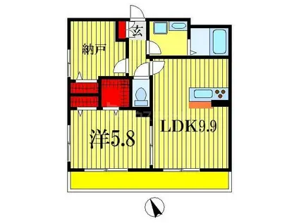 リブリ・デイジー(1SLDK/2階)の間取り写真