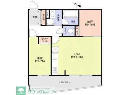 THE TAKASUNA KULTURCE(1SLDK/2階)の間取り写真