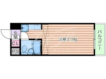 シャルム高倉(1K/3階)の間取り写真