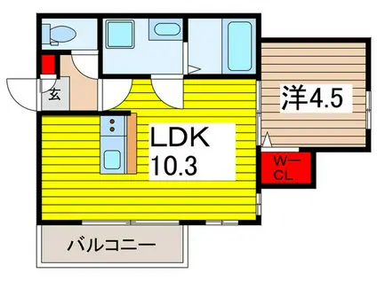 F-CUBE V(1LDK/2階)の間取り写真