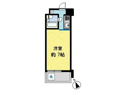 永谷ヒルプラザ六本木(ワンルーム/6階)の間取り写真