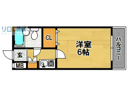 エンジェルハイツ(1K/2階)の間取り写真