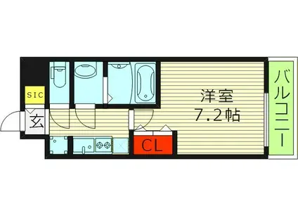 アドバンス大阪アネラ(1K/2階)の間取り写真