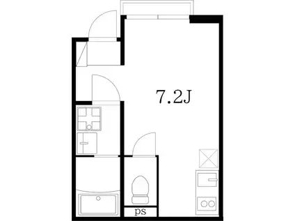 ルミエール(ワンルーム/1階)の間取り写真