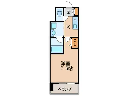 リヴシティ新栄(1K/9階)の間取り写真