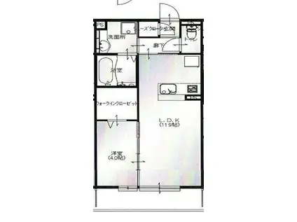 SOURIRE ENSEMBLE(1LDK/1階)の間取り写真