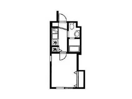 グロワール大京町(1K/1階)の間取り写真