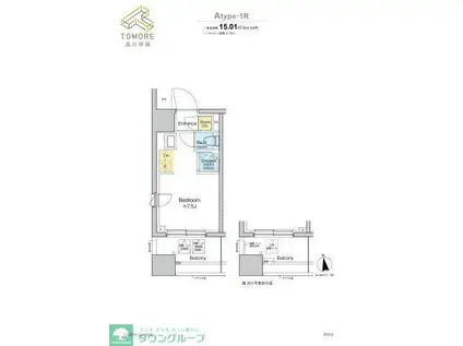 TOMORE品川中延(ワンルーム/2階)の間取り写真