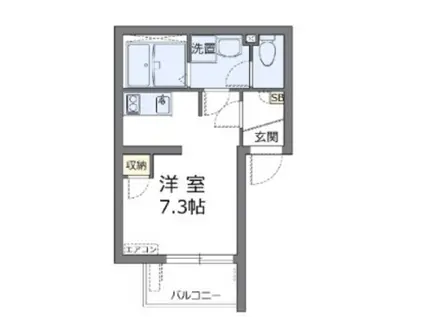 パームマンション滝野川(1K/4階)の間取り写真