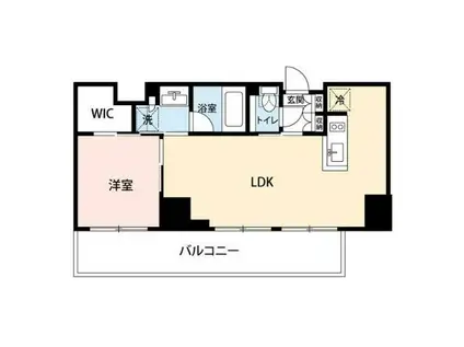 マイナビSTAY EKISM さいたま新都心(1LDK/6階)の間取り写真