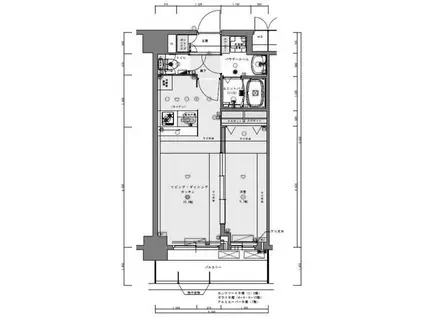 プレサンス兵庫ヴィアーレ(1LDK/3階)の間取り写真