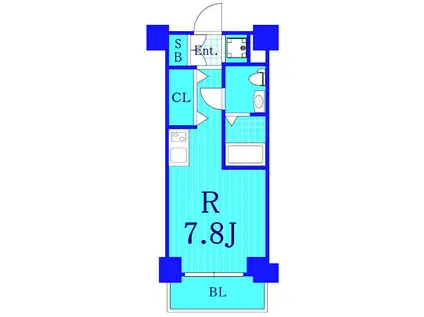 クラリッサ川崎イースト(ワンルーム/6階)の間取り写真