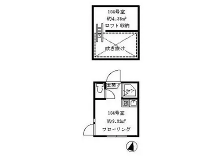 ソフィアソルト(ワンルーム/1階)の間取り写真