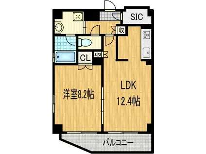 ROCK FIELD(1LDK/3階)の間取り写真