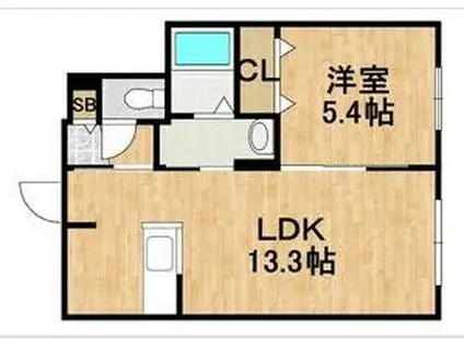 LIEN KITAHIROSHIMA II(1LDK/3階)の間取り写真